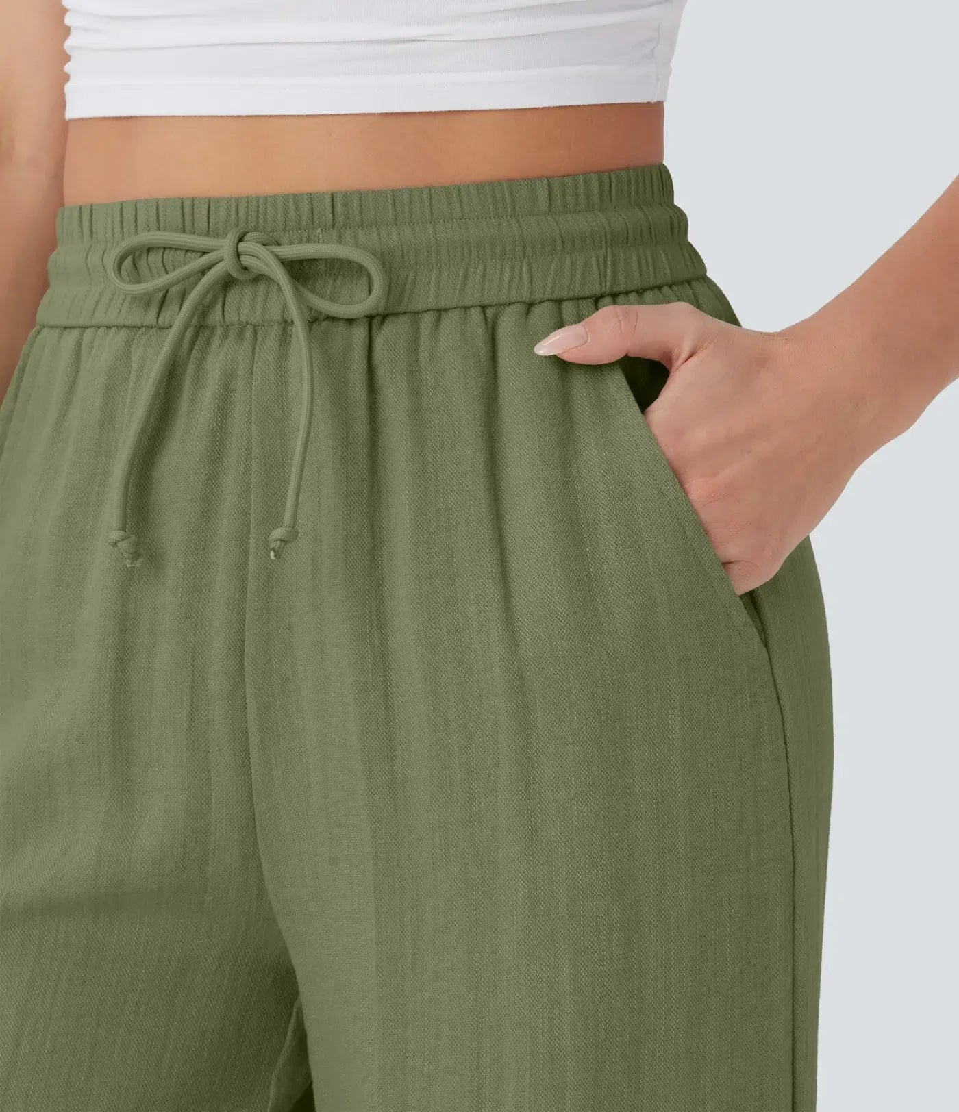 Pantalon En Lin Décontracté & Aéré