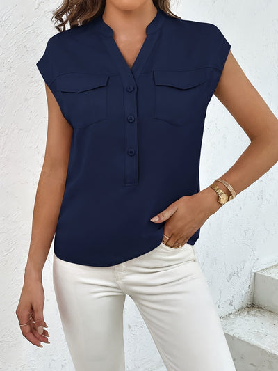 Chemise D'été À Manches Courtes Avec Poches