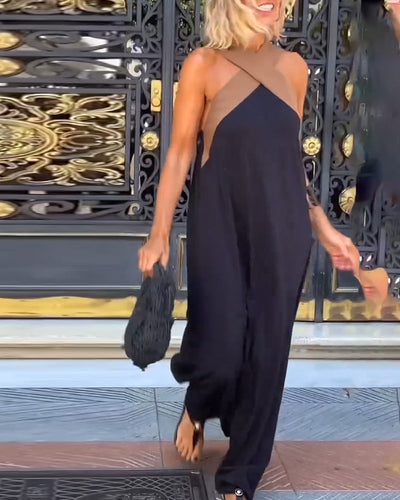 Robe Élégante Dos Nu Avec Encolure Croisée