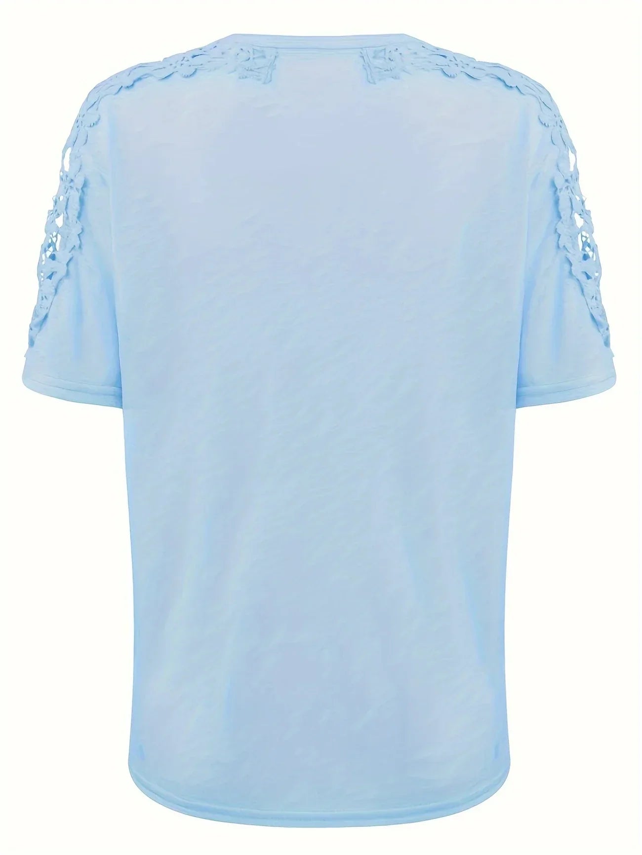 T-shirt D'été À Manches Courtes Avec Dentelle