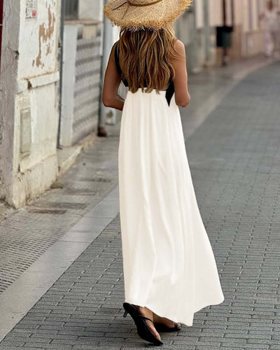 Robe Élégante Dos Nu Avec Encolure Croisée