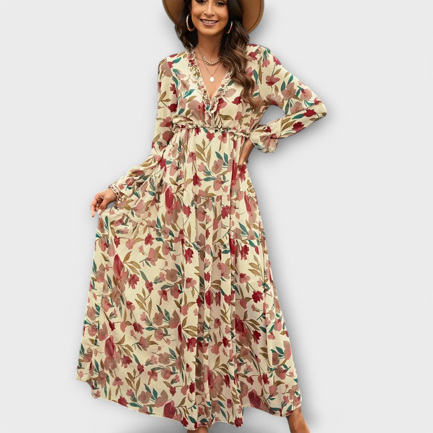 Robe Longue & Élégante En Col V