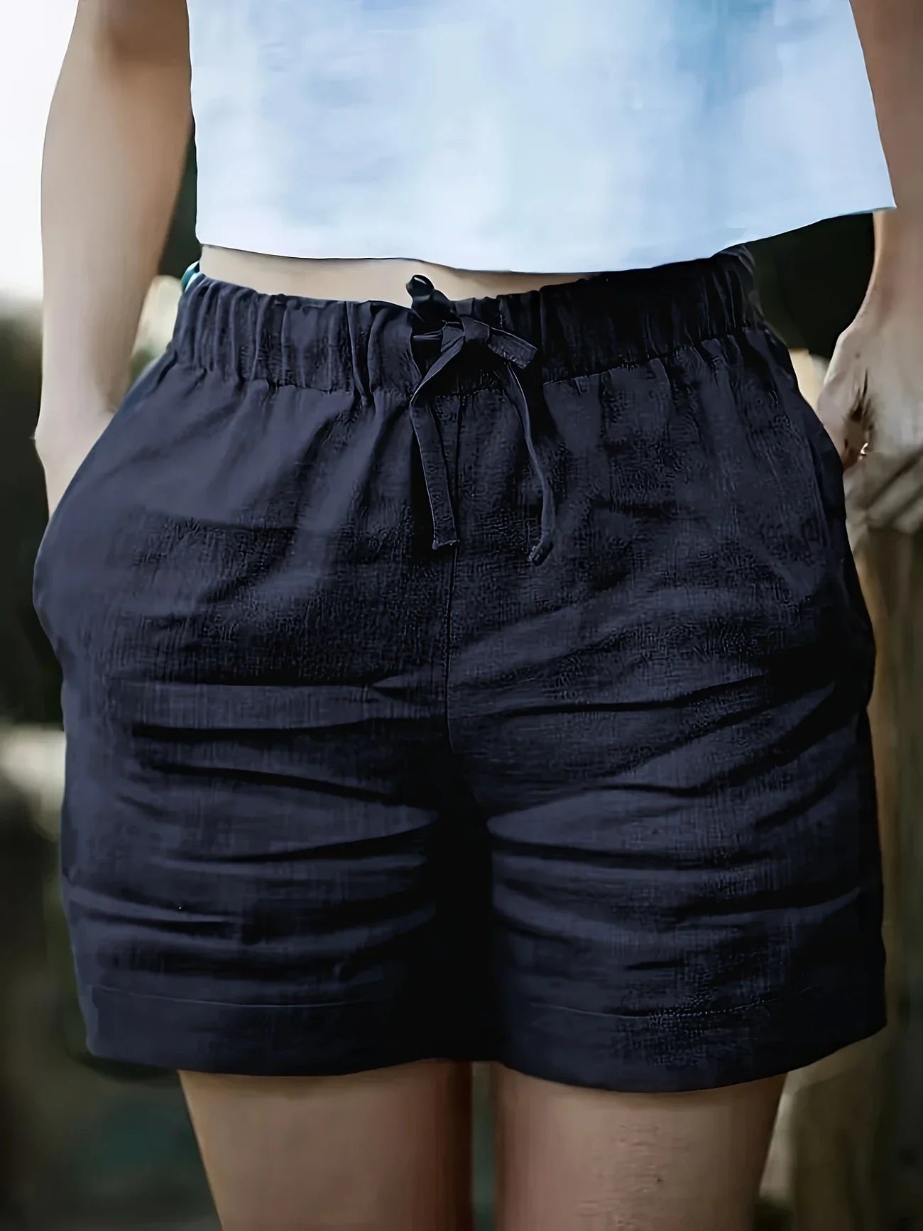 Short D'été Décontracté Avec Poches Pour Femmes