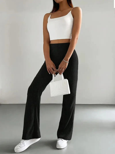 Pantalon Évasé En Velours Côtelé