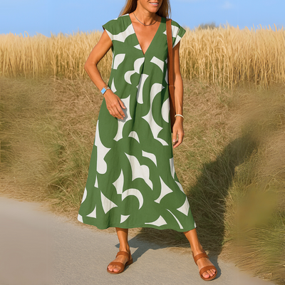 Robe Fluide Avec Décolleté En V