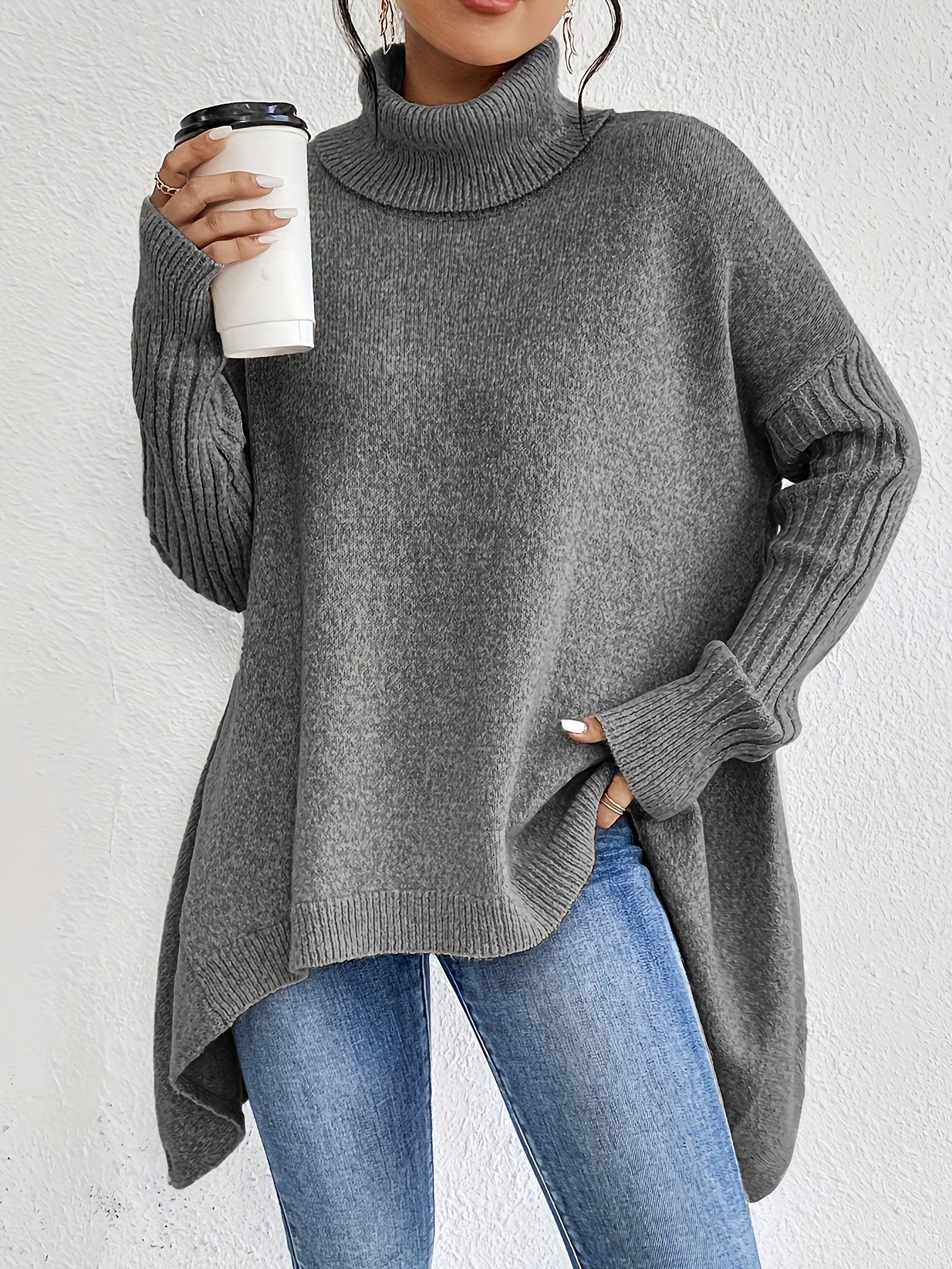 Pull Col Montant Élégant & Décontracté