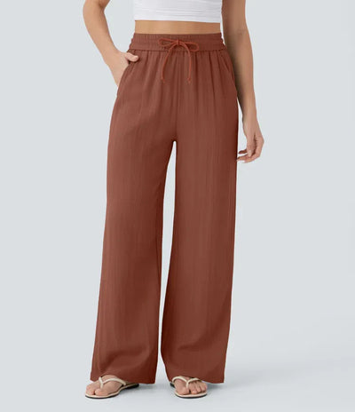 Pantalon En Lin Décontracté & Aéré