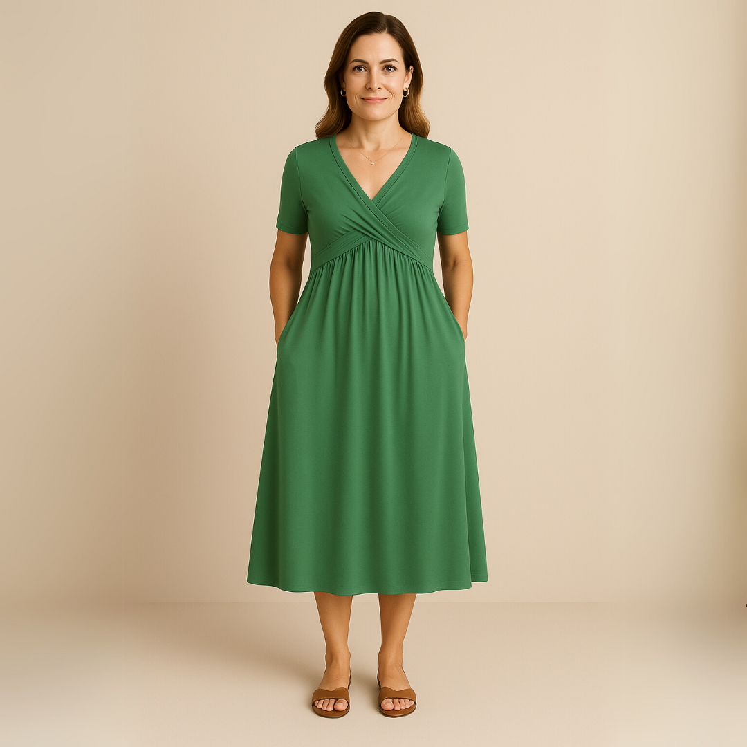 Robe Alicia Longue Col V