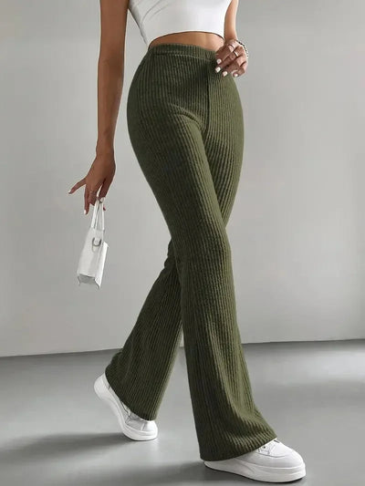 Pantalon Évasé En Velours Côtelé