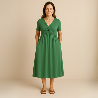 Robe Alicia Longue Col V