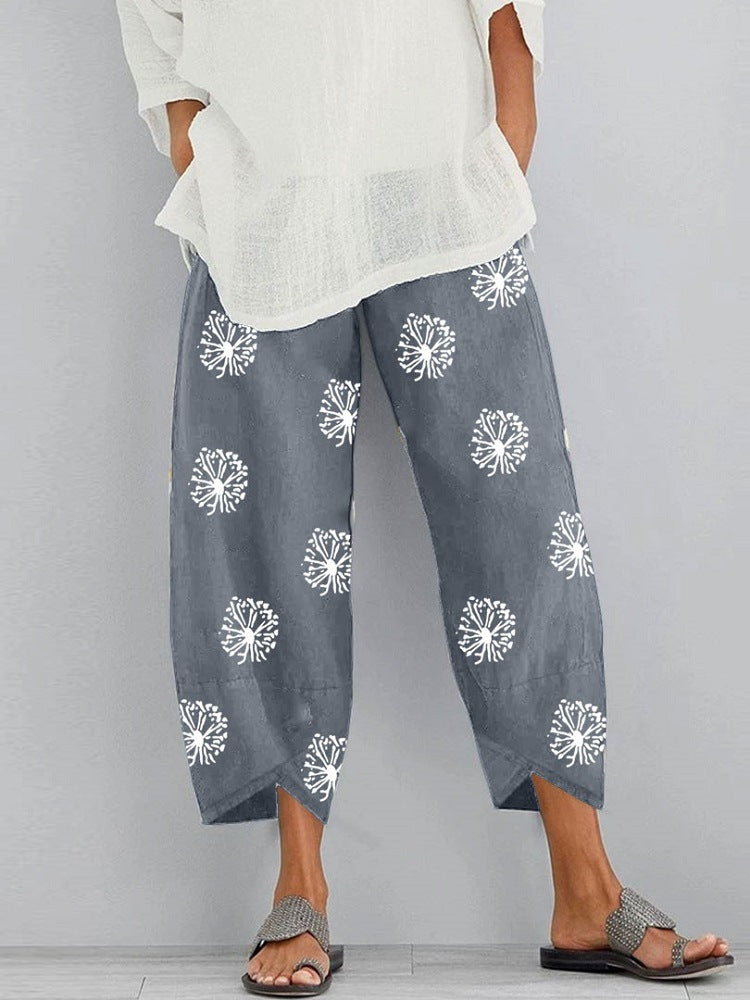 Pantalon Court Bohème Décontracté