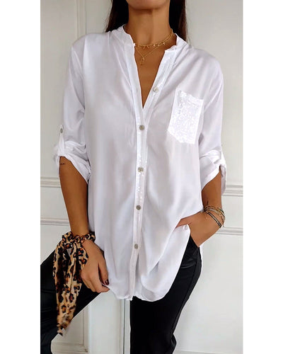 Chemise Décontracté En Paillettes