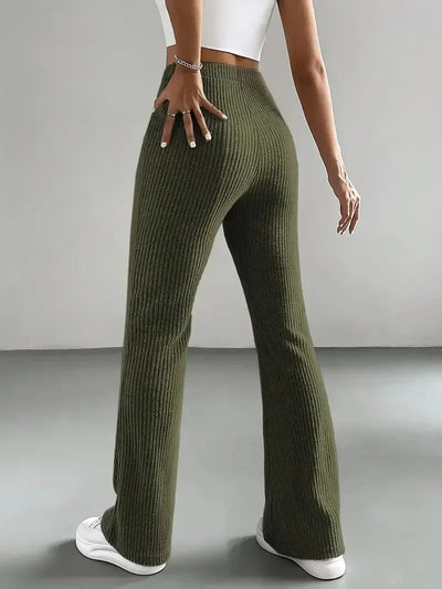 Pantalon Évasé En Velours Côtelé