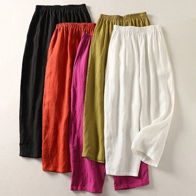 Pantalon Léger En Lin Pour Femme