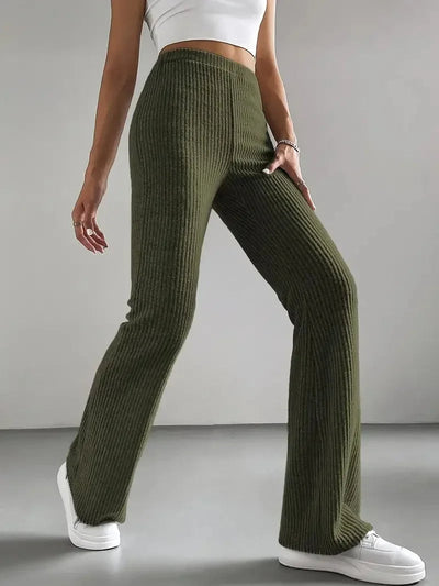 Pantalon Évasé En Velours Côtelé