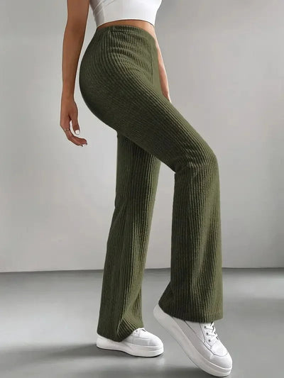 Pantalon Évasé En Velours Côtelé