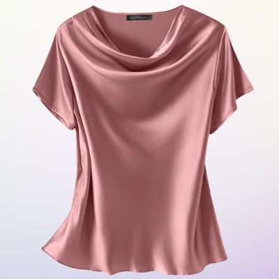 Pull Décontracté En Satin À Col Rond
