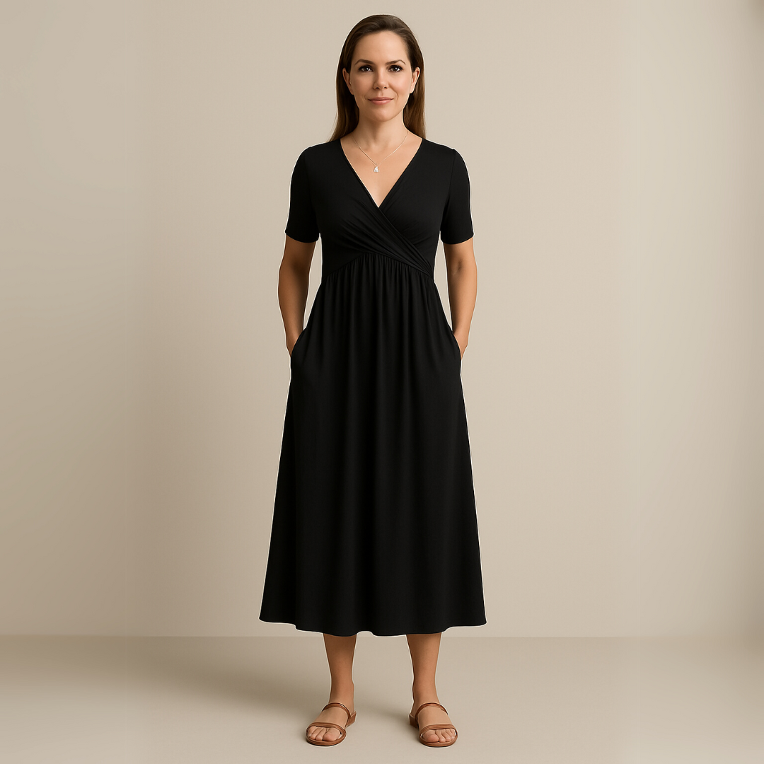 Robe Alicia Longue Col V