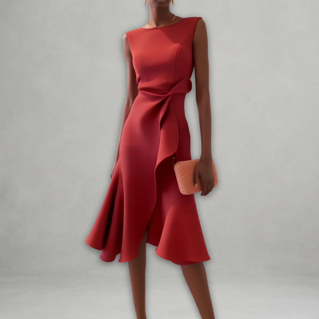Robe Mi-longue Élégante Sans Manches