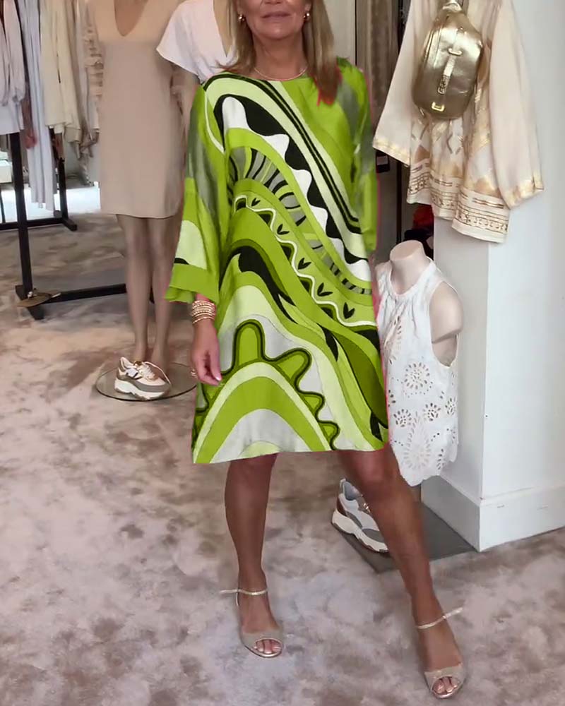 Robe Sienna Mi-Longue Imprimée