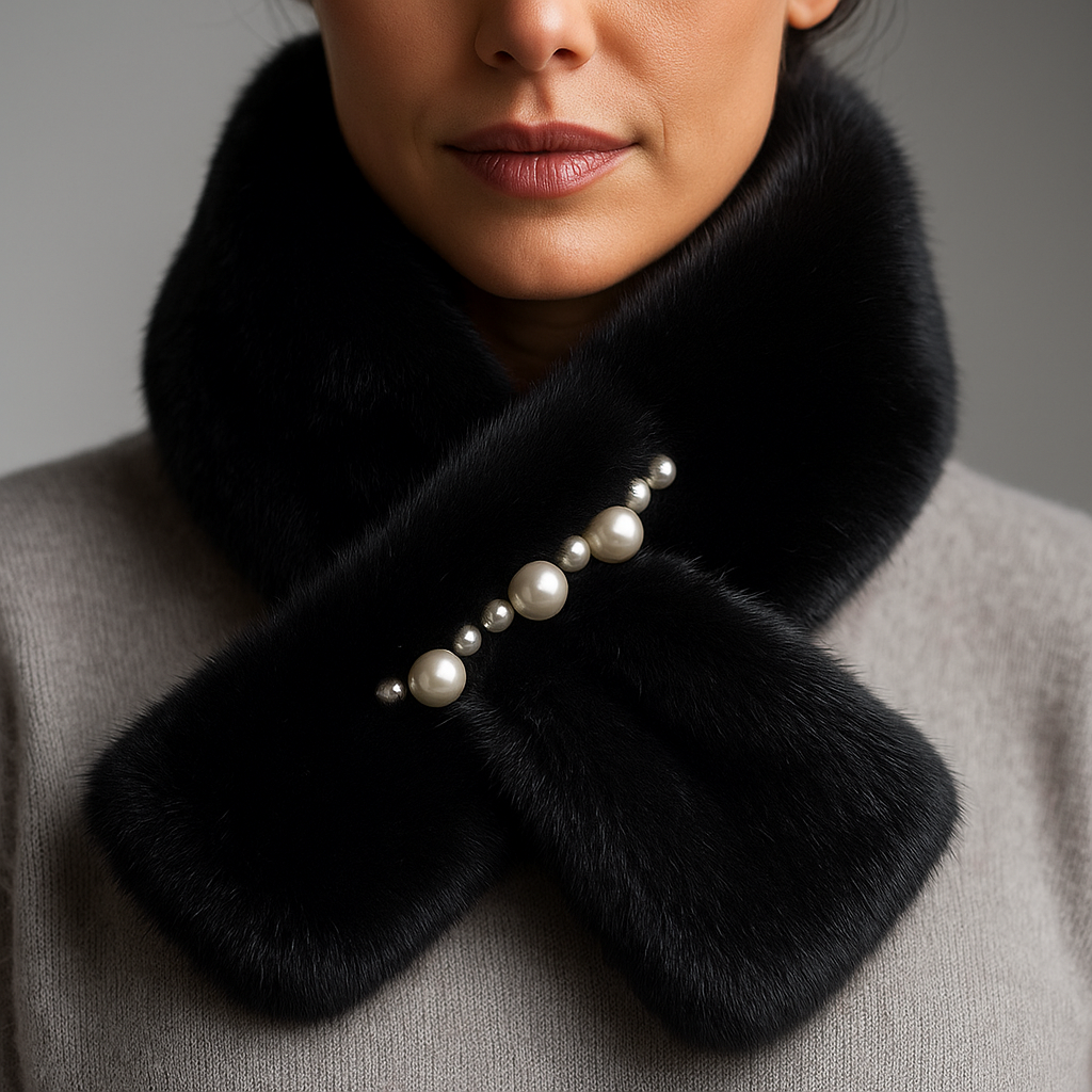 Écharpe En Cachemire Velours Perlé