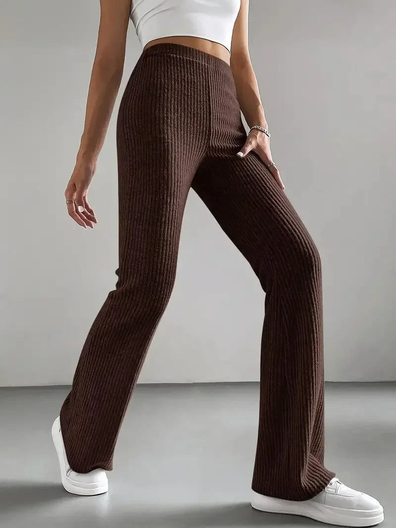 Pantalon Évasé En Velours Côtelé
