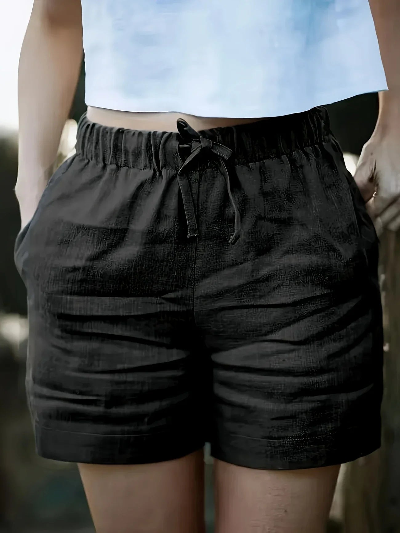 Short D'été Décontracté Avec Poches Pour Femmes
