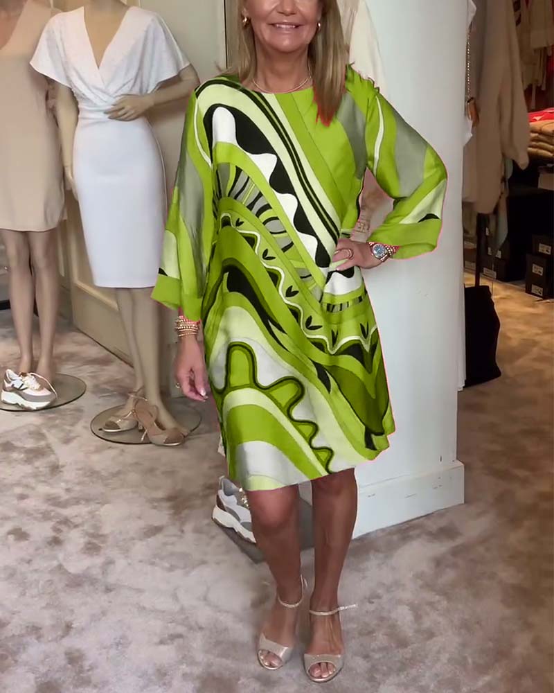 Robe Sienna Mi-Longue Imprimée