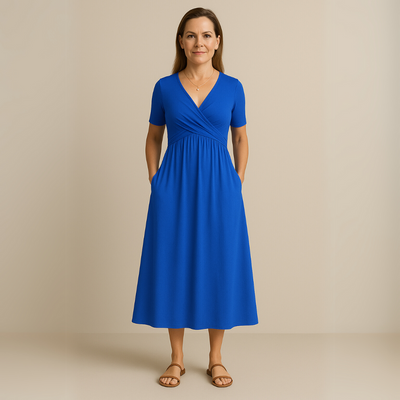 Robe Alicia Longue Col V