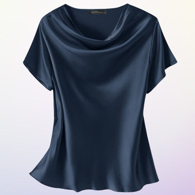 Pull Décontracté En Satin À Col Rond