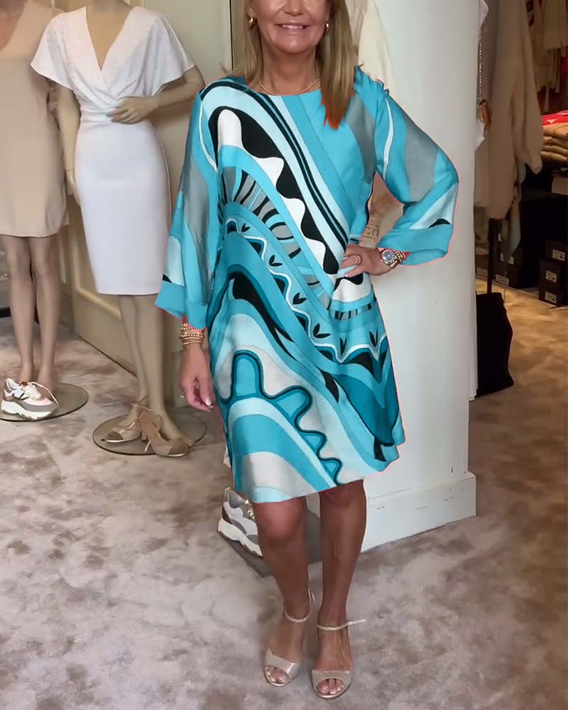 Robe Sienna Mi-Longue Imprimée