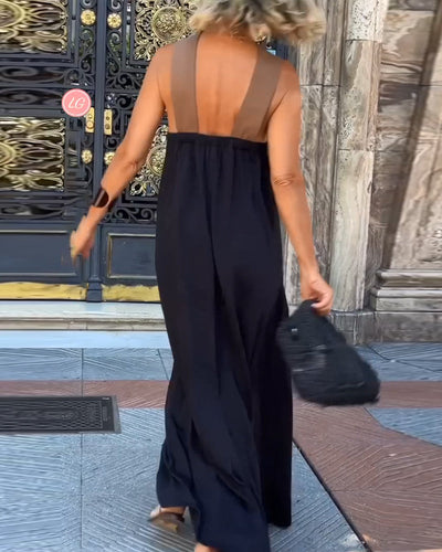 Robe Élégante Dos Nu Avec Encolure Croisée
