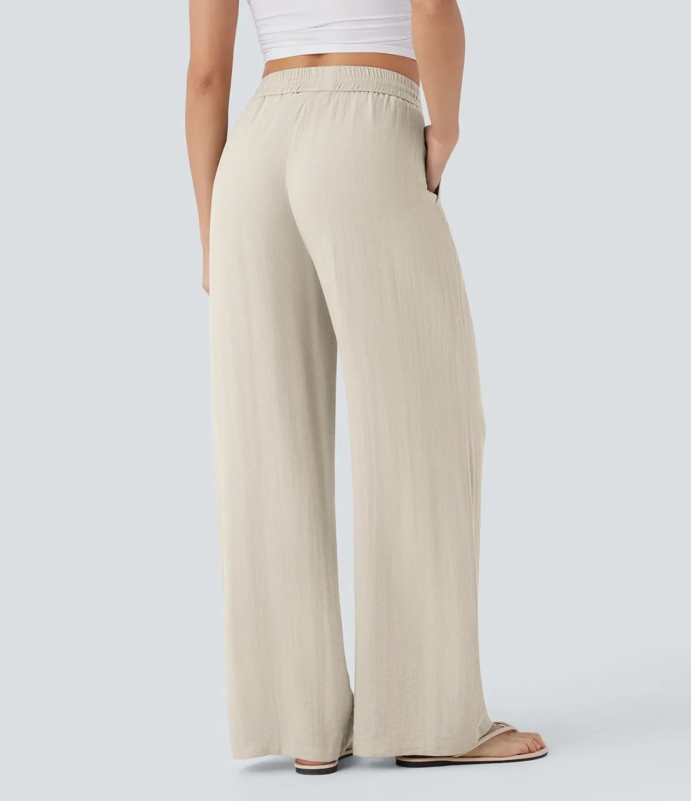 Pantalon En Lin Décontracté & Aéré