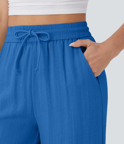 Pantalon En Lin Décontracté & Aéré