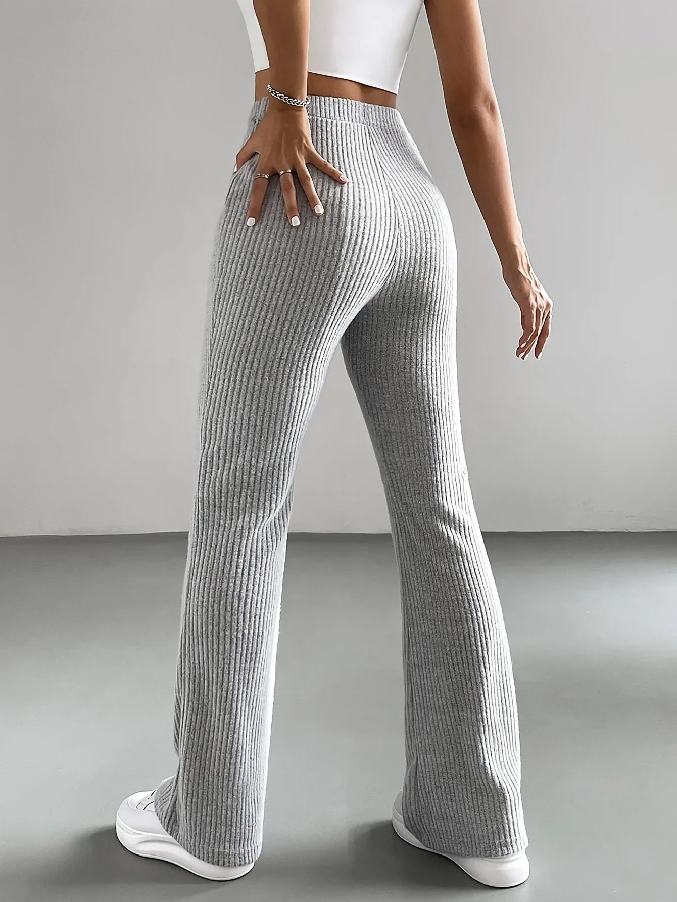 Pantalon Évasé En Velours Côtelé