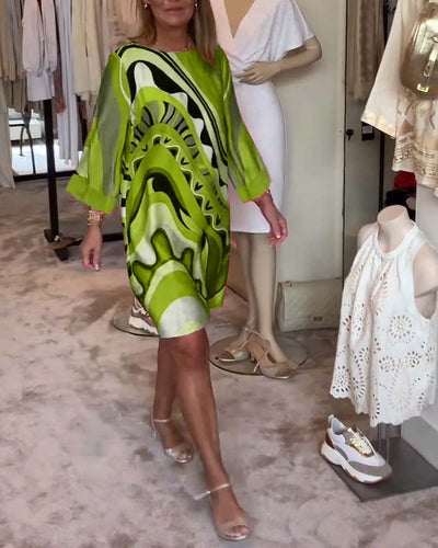 Robe Sienna Mi-Longue Imprimée