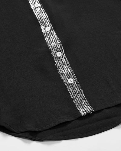 Chemise Décontracté En Paillettes