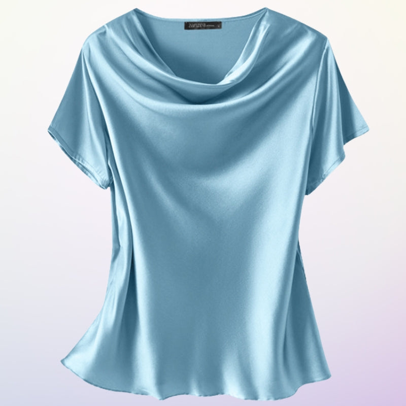 Pull Décontracté En Satin À Col Rond