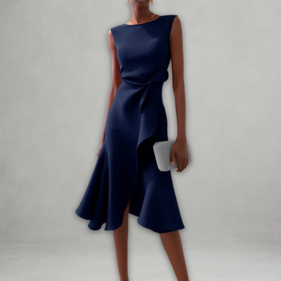 Robe Mi-longue Élégante Sans Manches