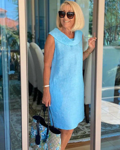 Robe Islane Sans Manches À Col Rond Avec Poches