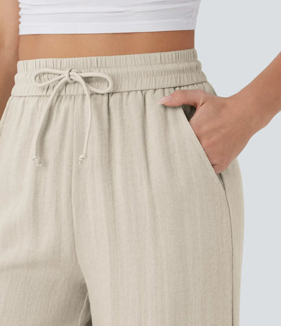 Pantalon En Lin Décontracté & Aéré