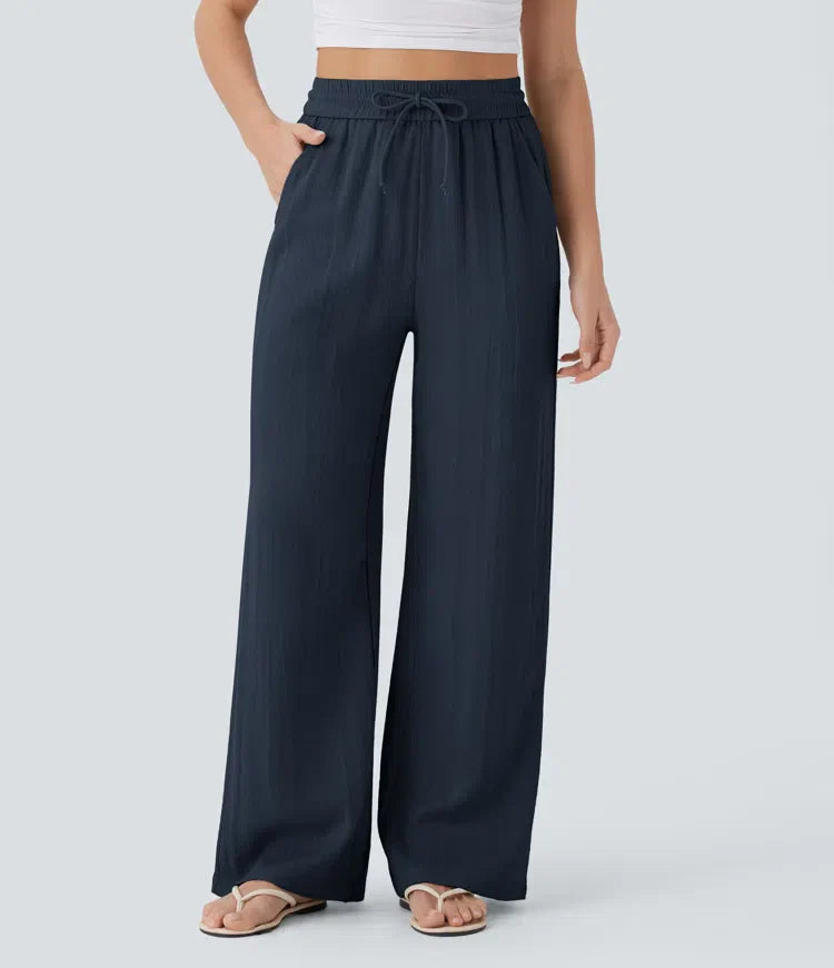 Pantalon En Lin Décontracté & Aéré