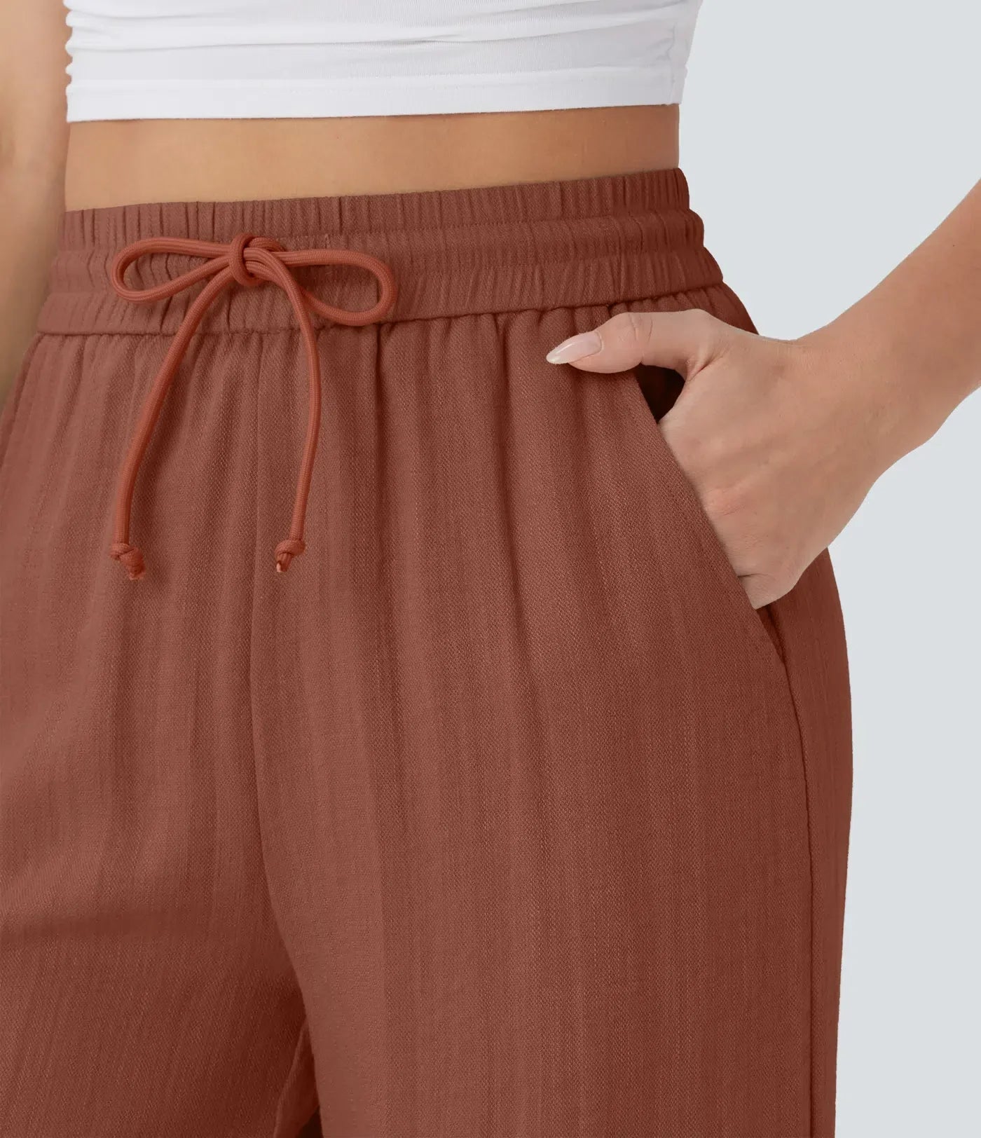 Pantalon En Lin Décontracté & Aéré