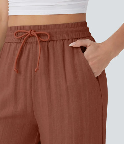 Pantalon En Lin Décontracté & Aéré