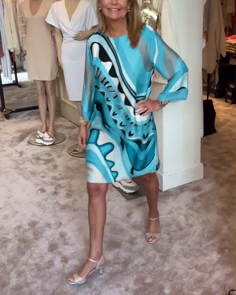 Robe Sienna Mi-Longue Imprimée