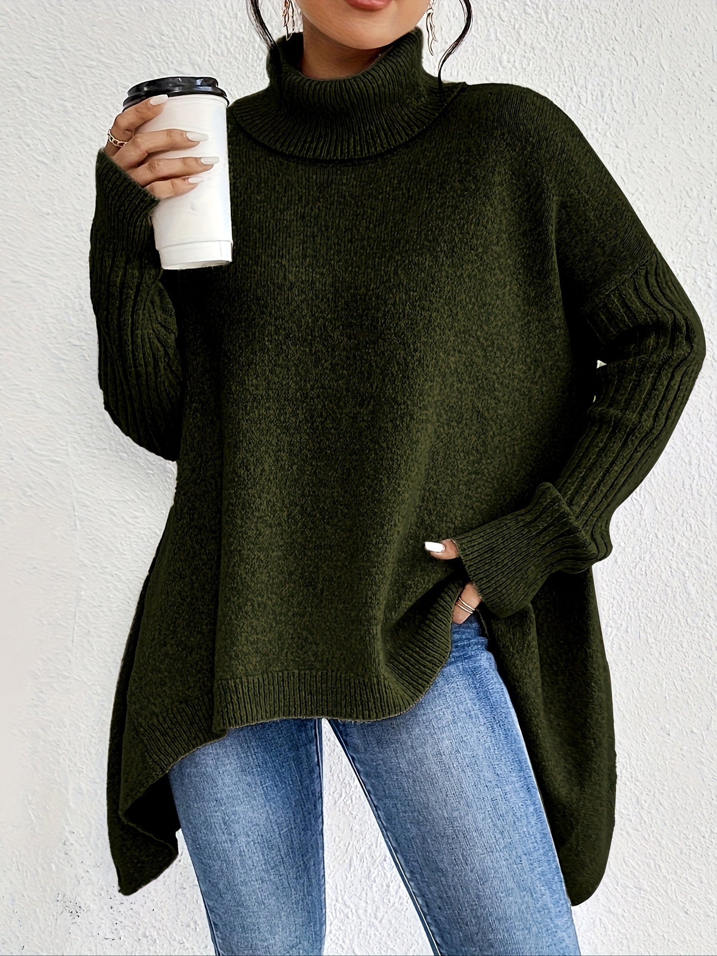 Pull Col Montant Élégant & Décontracté