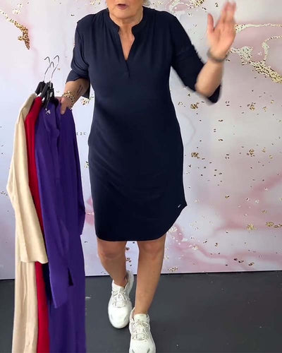 Robe Fit À Décolleté En V Avec Poches