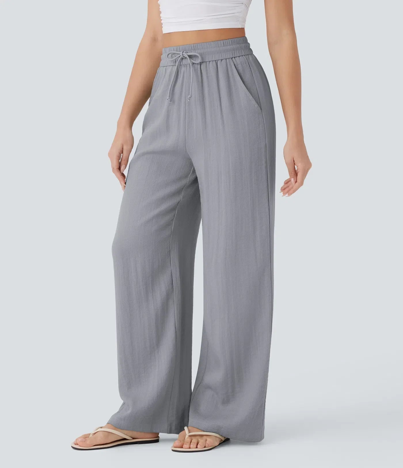 Pantalon En Lin Décontracté & Aéré