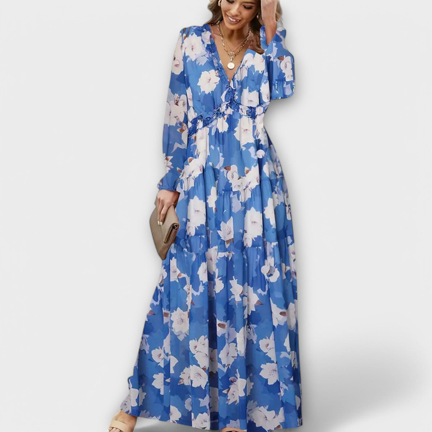 Robe Longue & Élégante En Col V