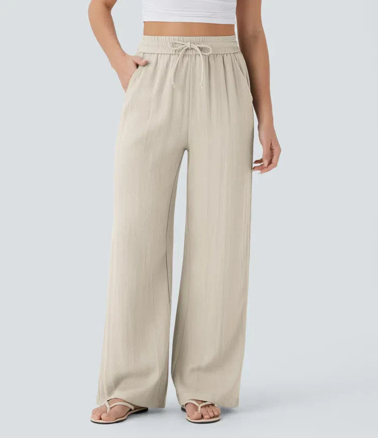 Pantalon En Lin Décontracté & Aéré